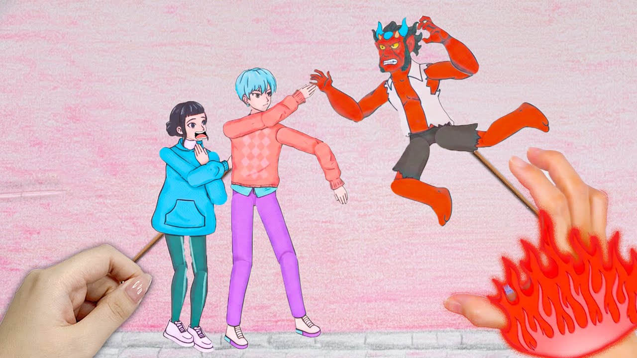 BABY Fight Against Devil to Rescue ZOEY with Romance Plot Twist 😱  Kpop Demon Paper Doll Music Video
