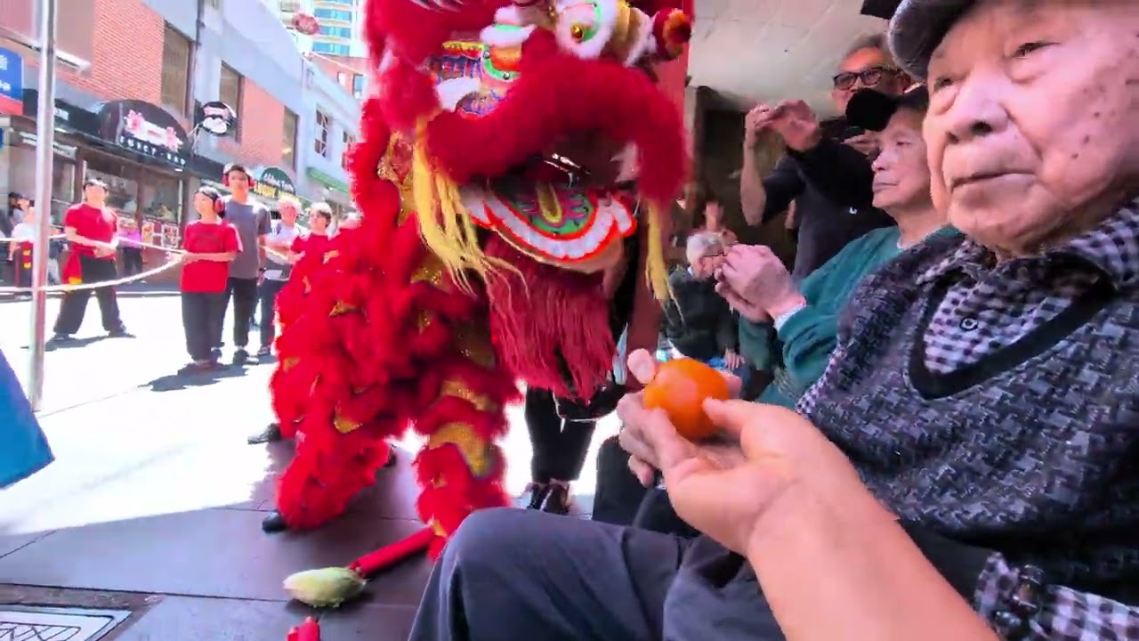 Chinese Lion Dance West Lake Chinatown Melbourne 