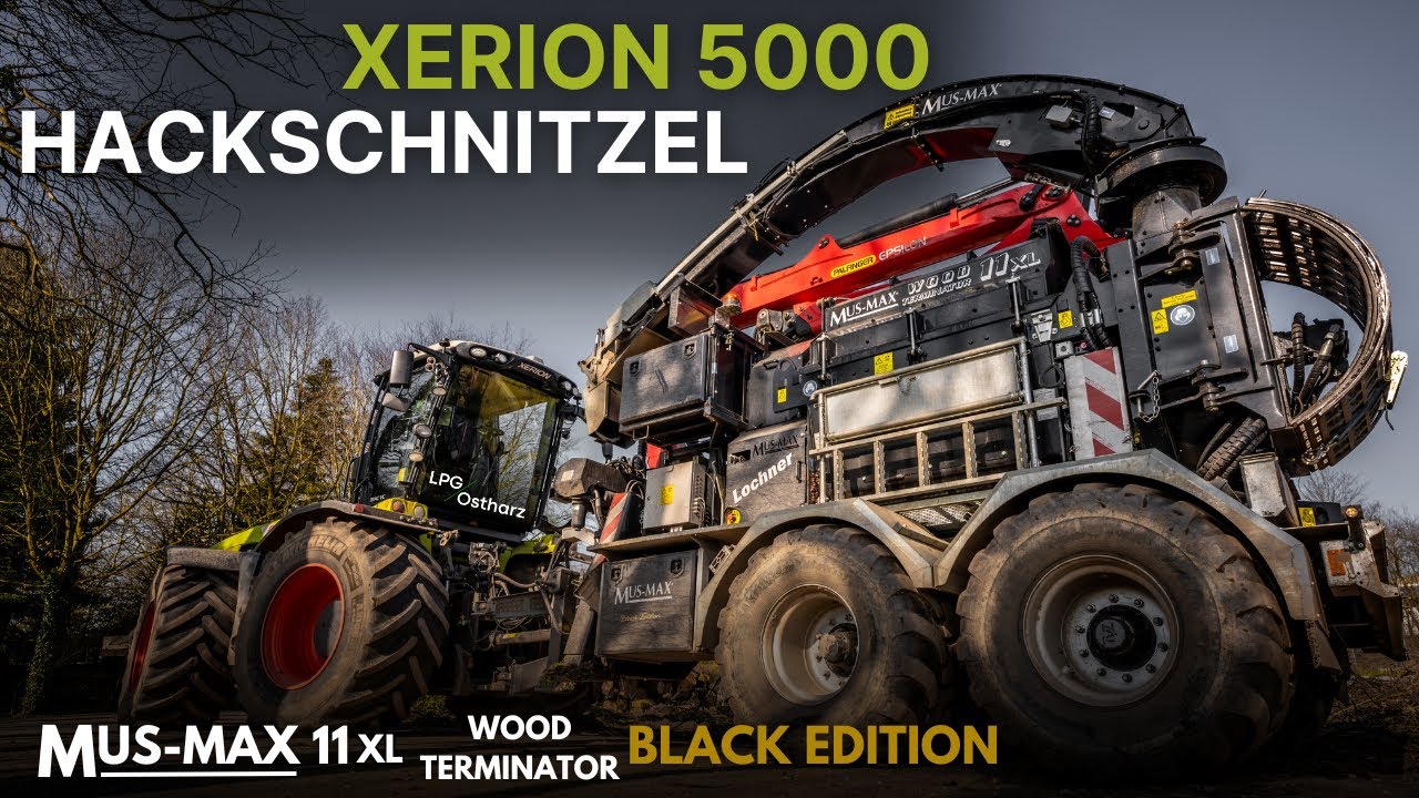 Xerion 5000 | MUS MAX 11XL | Hackschnitzel | Knickpflege #claas #harvest #agriculture #farming #fyag