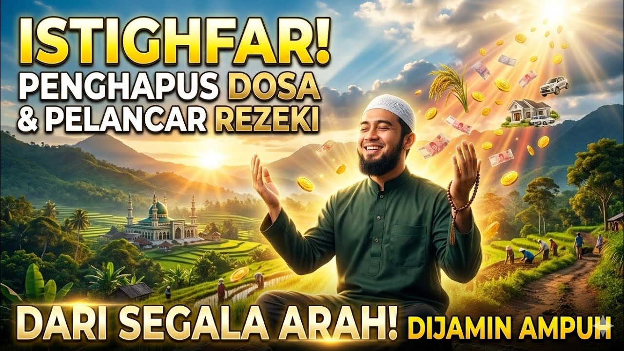 Rezeki Seret‼️Ampuh Mengundang Rezeki Tak Terduga, Dosa diampuni & Hati Tenang dengan Istighfar