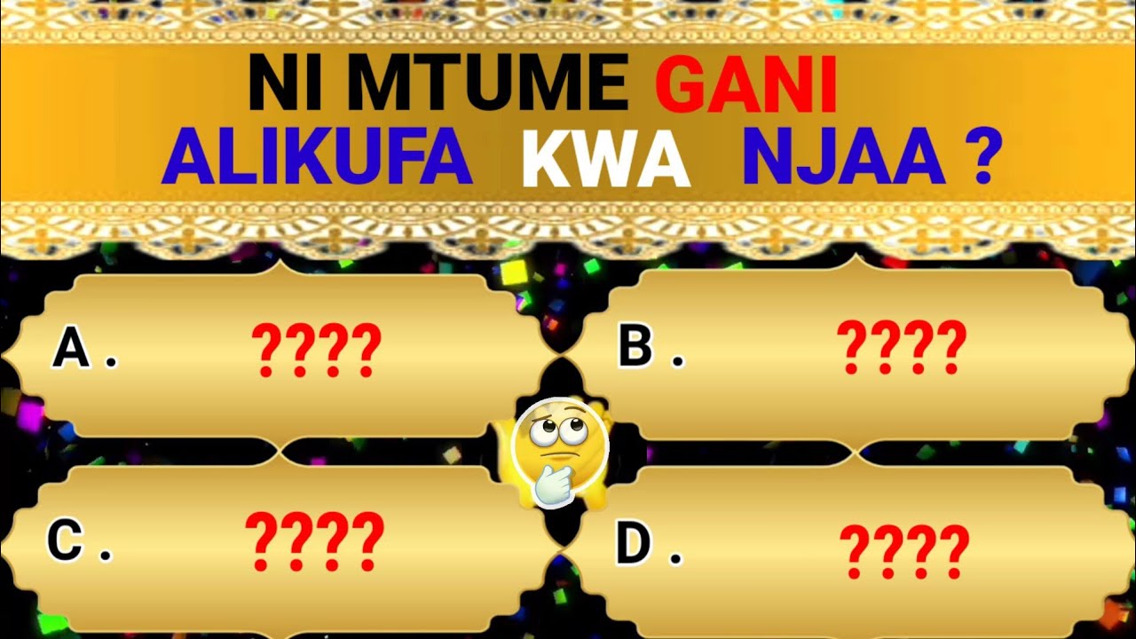 Maswali ya Dini sio wengi waweza kujibu | NI MTUME GANI ALIKUFA KWA NJA?