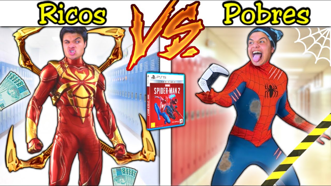 RICOS VS POBRES JOGANDO SPIDER MAN 2 NO PS5 #30