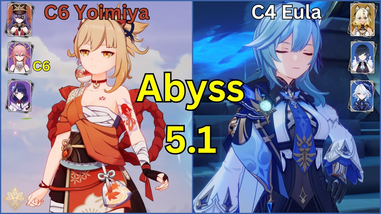 C6 Yoimyia & C4 Eula | Spiral Abyss 5.1 | Genshin Impact