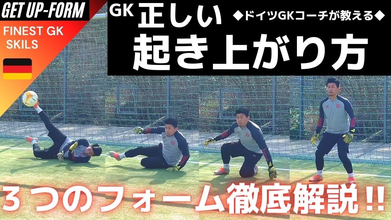 GKの正しい起き上がり方【ゴールキーパー】サッカー