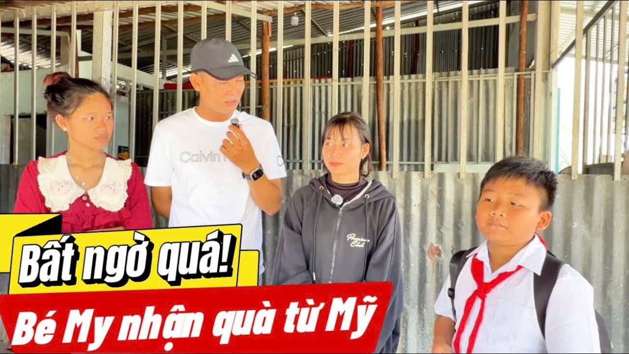 Bất ngờ bé My con anh Tùng nhận được quà 