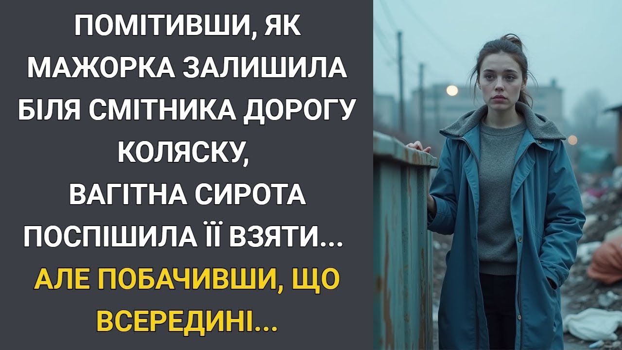 Помітивши, як мажорка залишила біля смітника коляску, вагітна сирота хотіла її взяти    Але почув
