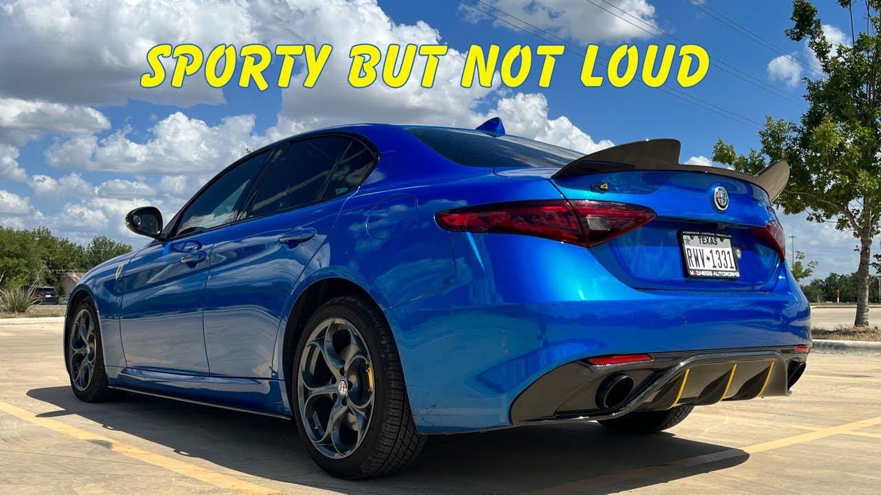 Alfa Romeo Giulia moderate exhaust (muffler delete vibrant resonator)