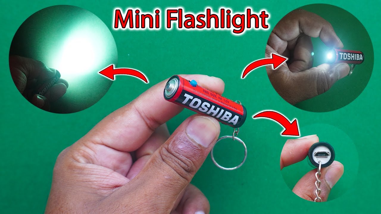 How To Make A Rechargeable Flashlight Using AA battery | Mini High Power Flashlight | Flashlight DIY