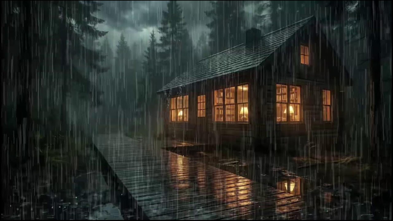 Forest Cabin Night After Rain 🌧️ Relaxing Rain Sounds for Deep Sleep and Insomnia Relief