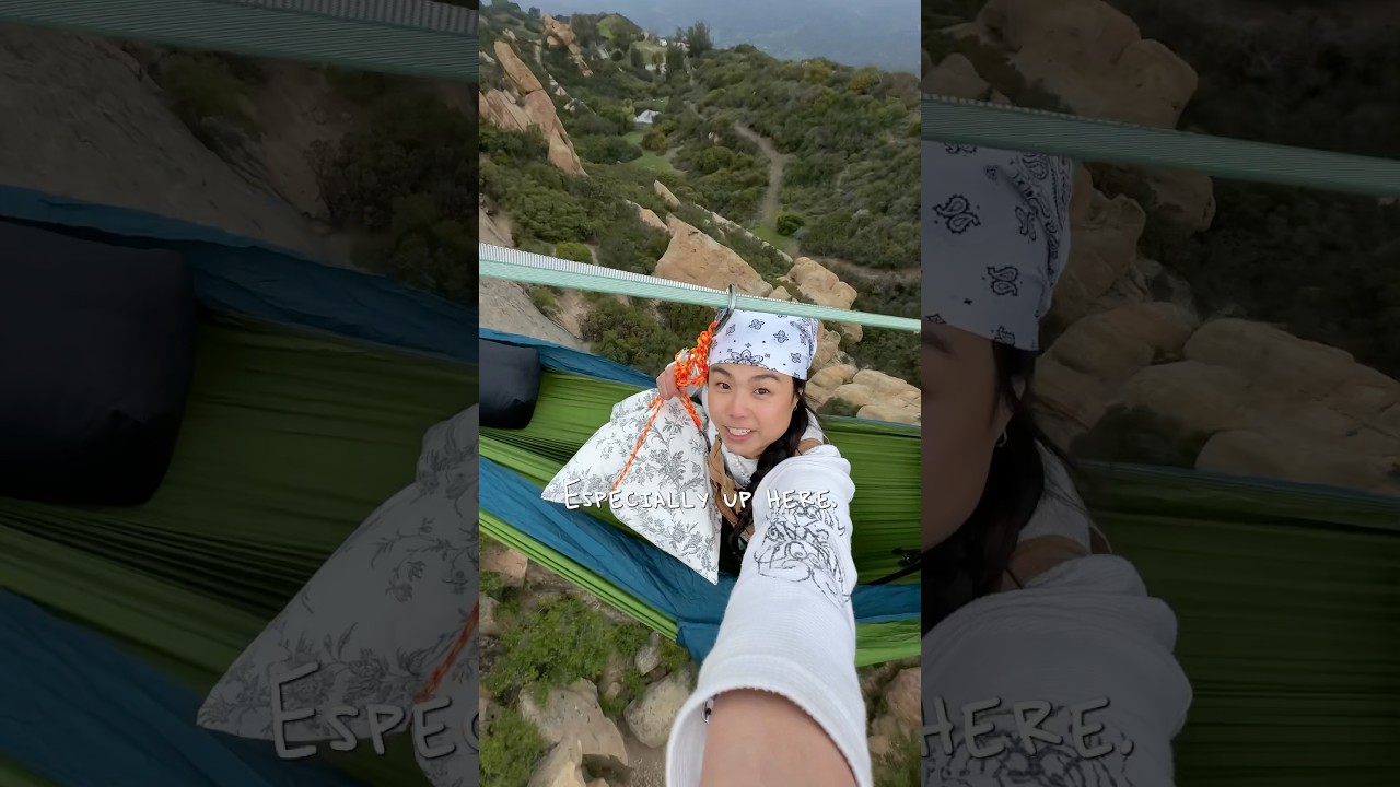 My Hammock Essentials 100ft up! #shorts