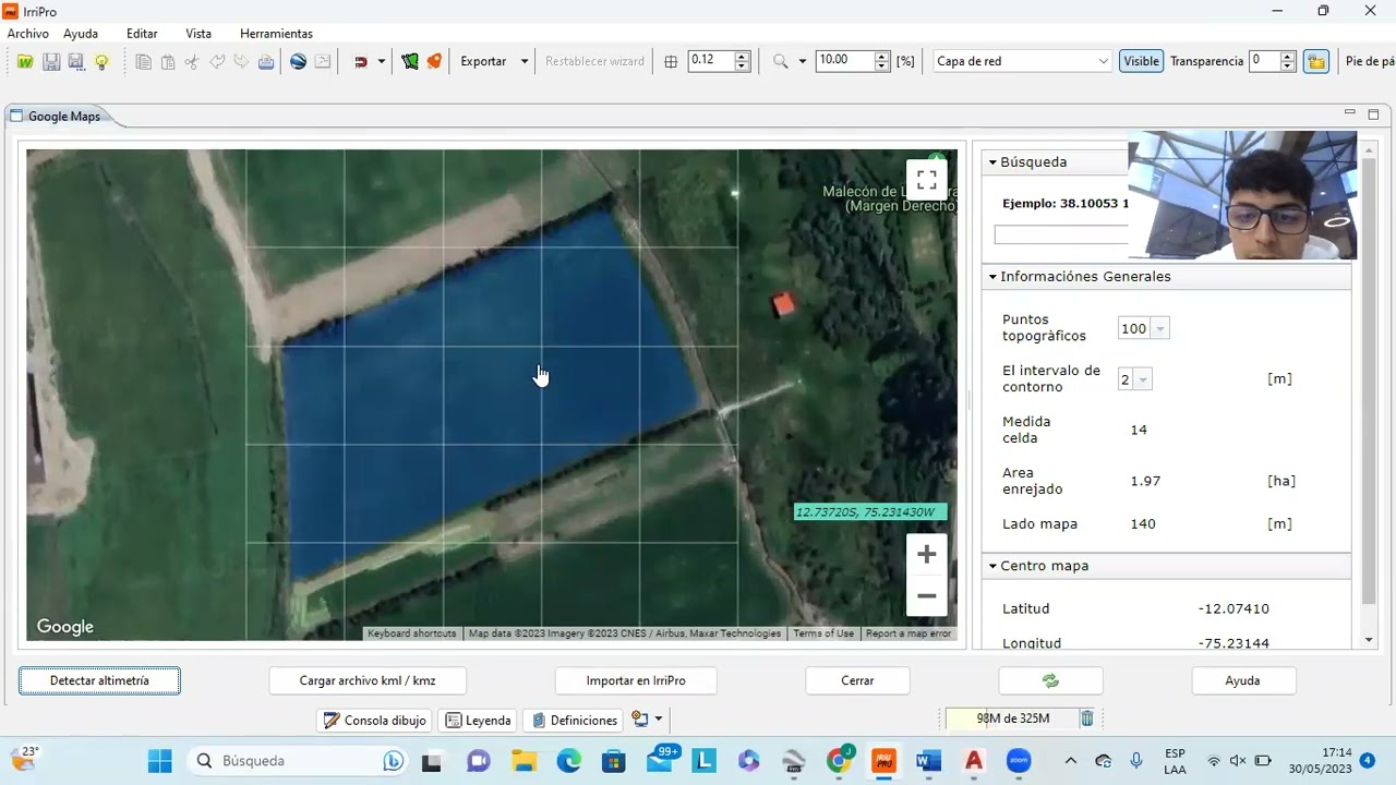 Sistema de aspersión mediante software Irri Pro