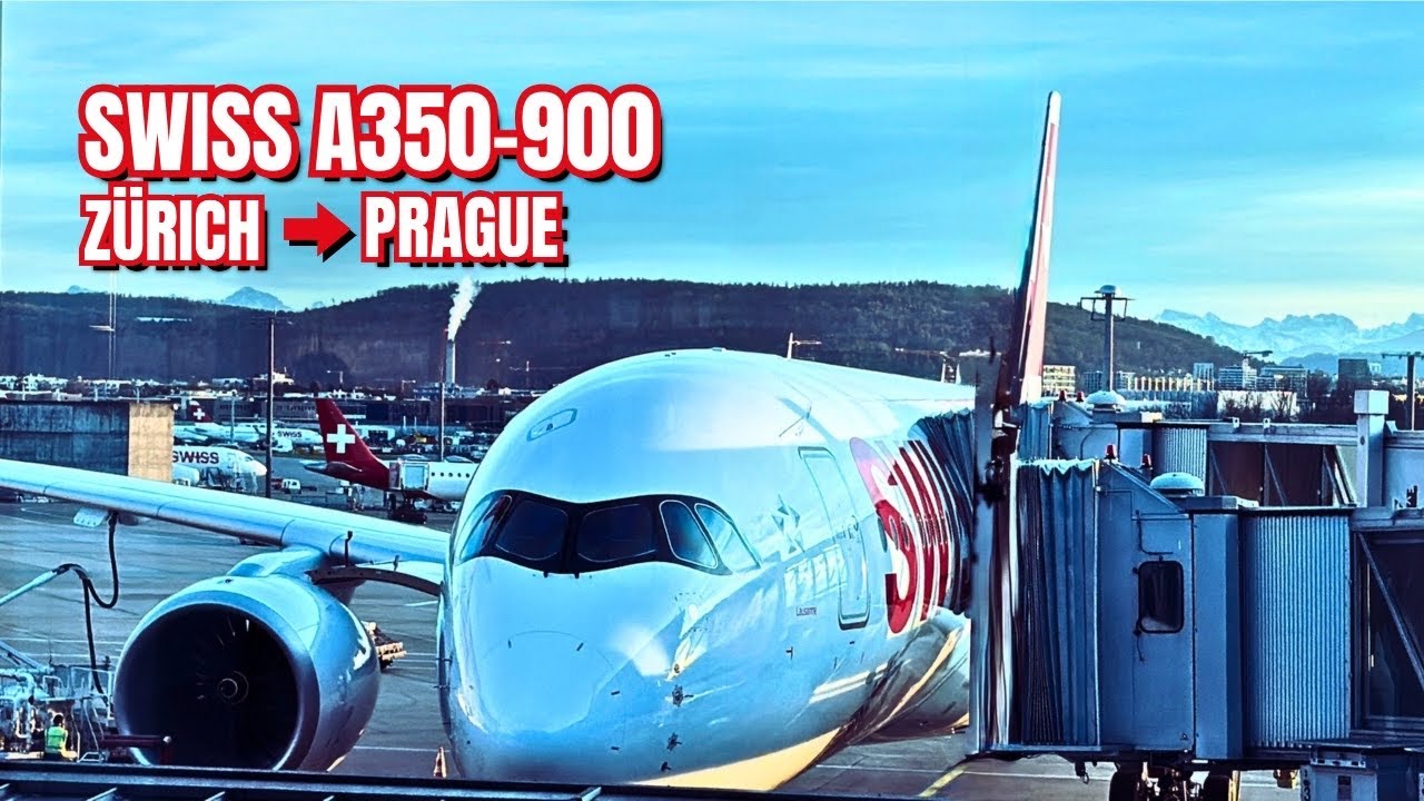 SWISS BRAND NEW A350-900 Business Class [4K] — Full Flight Review+ Cockpit Tour | Zurich to Prague