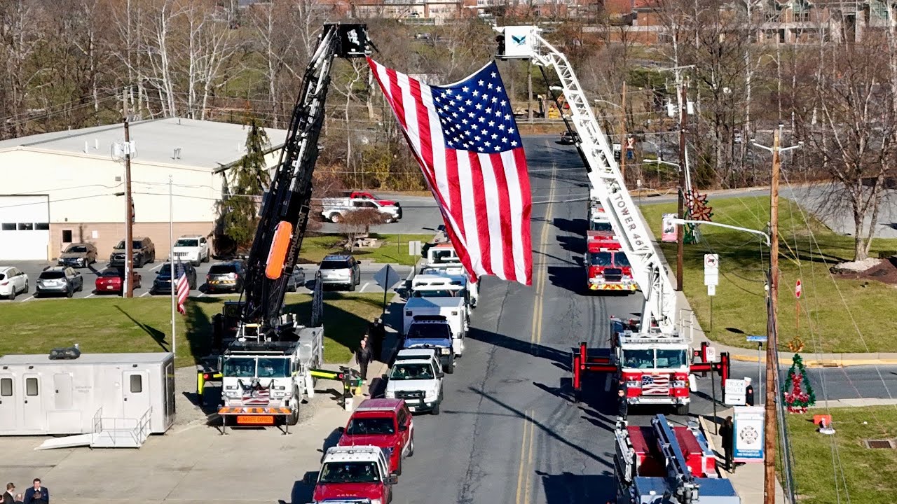 Northampton Fire Captain Michael Booke Final Ride to Station - 11.29.25