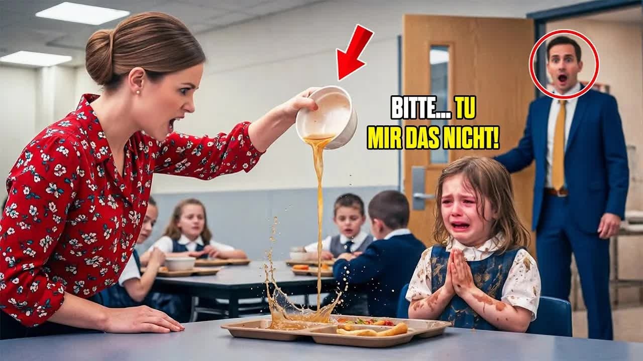Millionär Besucht Seine Tochter In Der Schulkantine Und Sieht, Was Der Lehrer Tat — Und Ist Empö