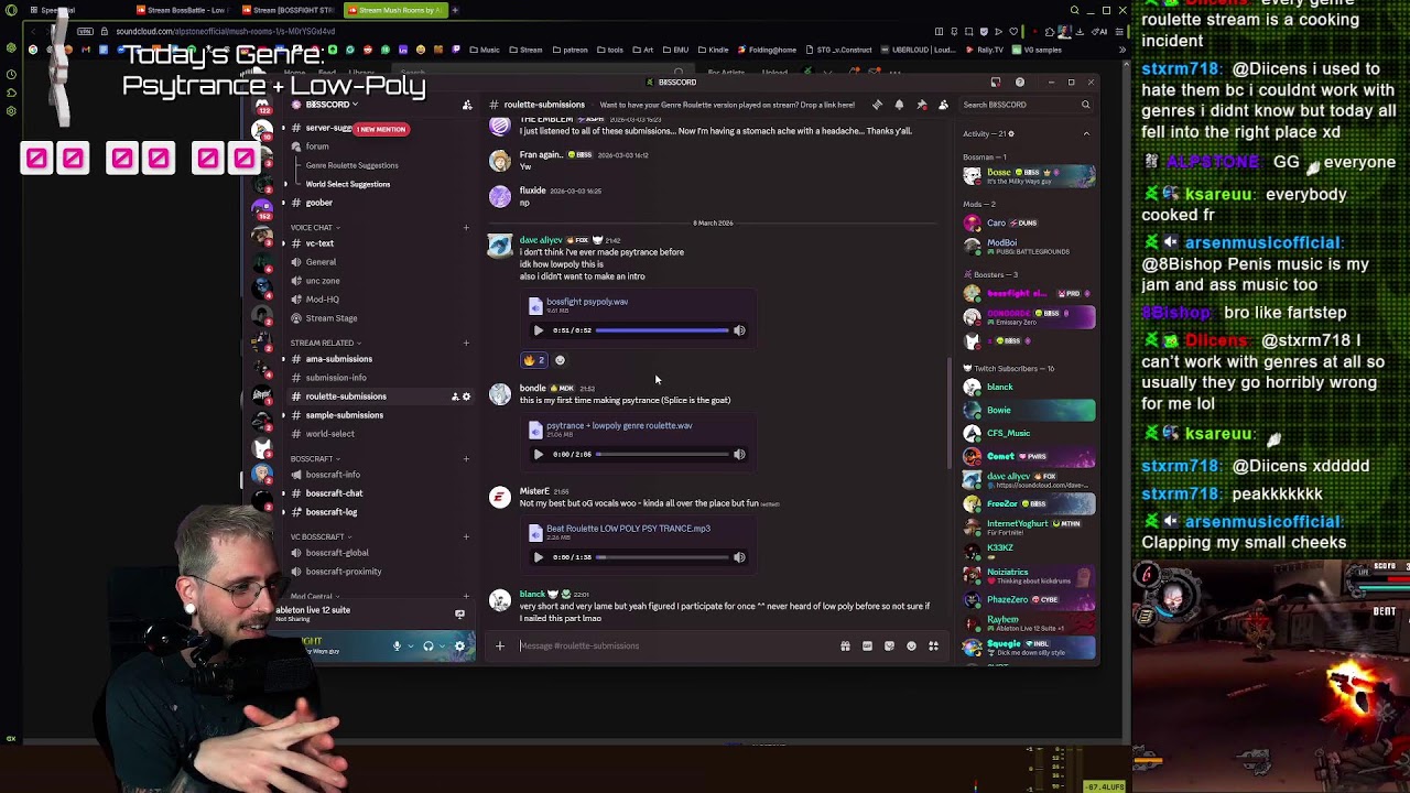 🔴 Bossfight Live: GENRE RᛝULETTE 🎲 Make a track ⟶ Submit ⟶ We listen live!