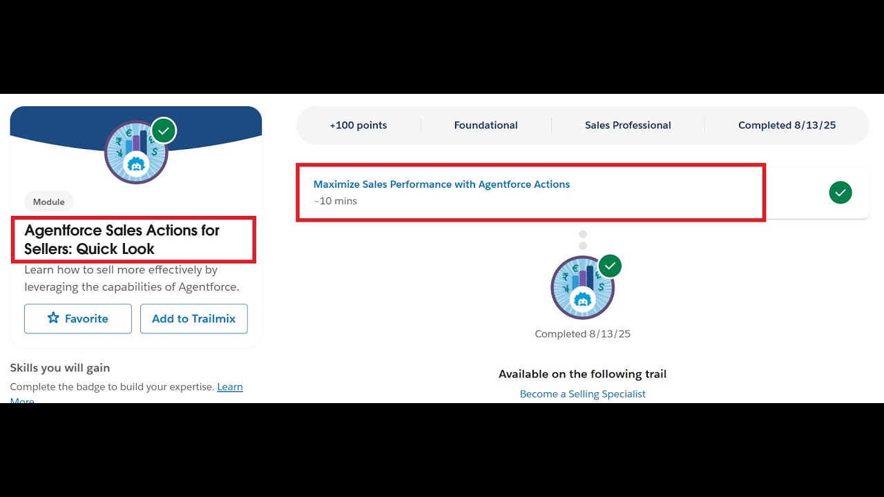 Agentforce Sales Actions for Sellers: Quick Look | Salesforce Trailhead