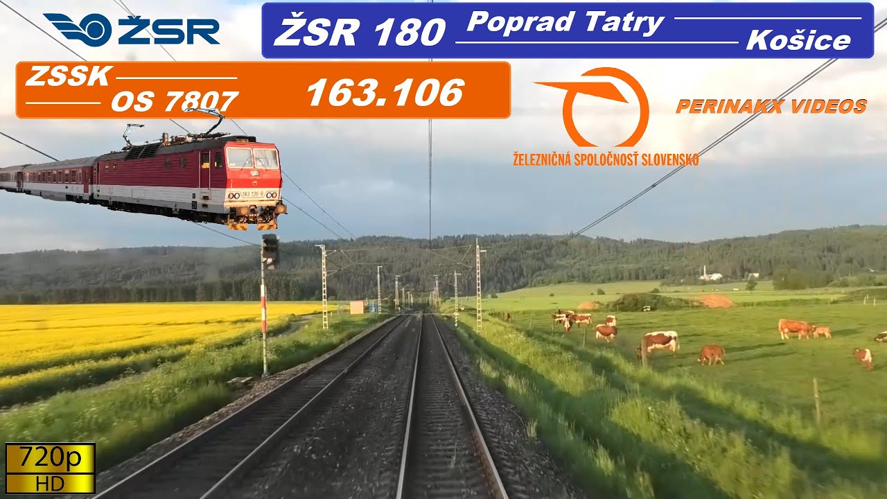 Cabview ► Poprad Tatry - Košice / ŽSR 180 / ZSSK Os 7807 / 163.106 ► Pohľad z kabíny