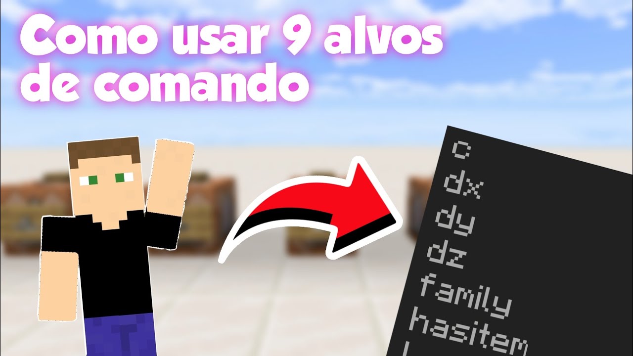 Como usar 9 ALVOS de COMANDO no Minecraft!