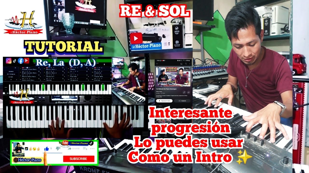 TUTORIAL - Tumbao en Re y Sol mayor (Piano Merengue) 🎹✨️