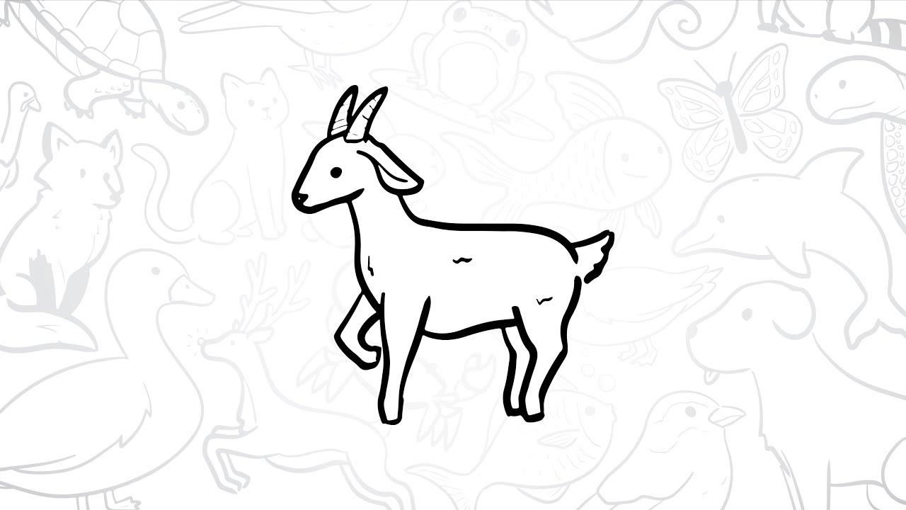 🐐 Как нарисовать простую козу | Пошаговый урок 🏞️
