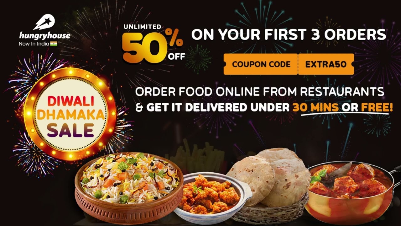 Order Food From Hungry House At 50% Offer (Feels Like Home Food)
