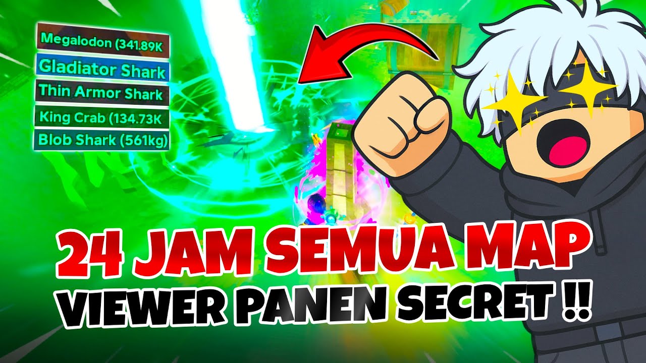 VIEWER PANEN SECRET !! 24 JAM di SEMUA MAP !! Fish it