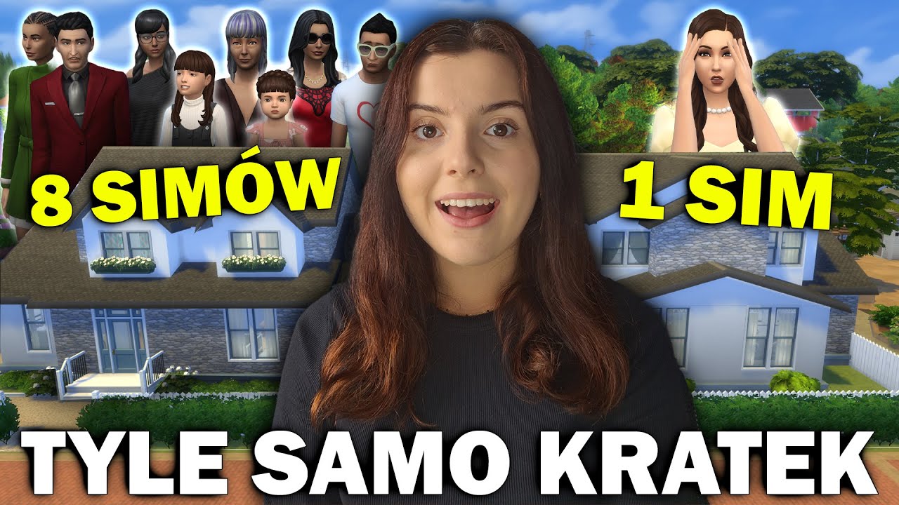 BUDUJĘ DOMY Z TĄ SAMĄ ILOŚCIĄ KRATEK DLA 8 SIMÓW I DLA 1 SIMA!