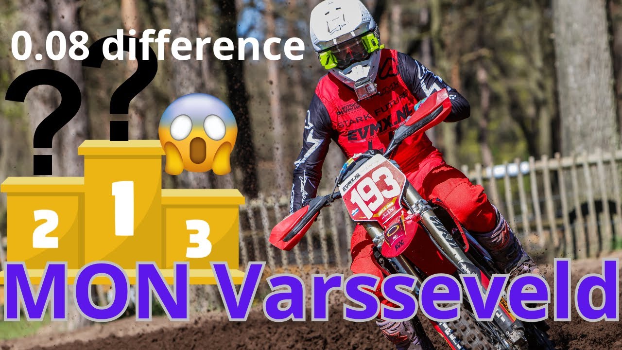 MON Varsseveld championship round 3, Holeshot bike Stark Varg! Fotofinish , still redplate holder!
