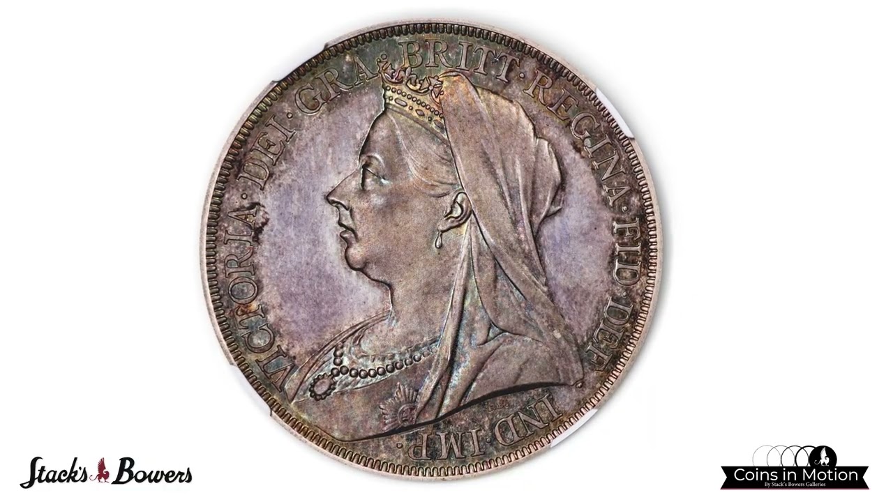 GREAT BRITAIN. Crown, 1893 Year LVI. London Mint. Victoria. NGC PROOF-65.