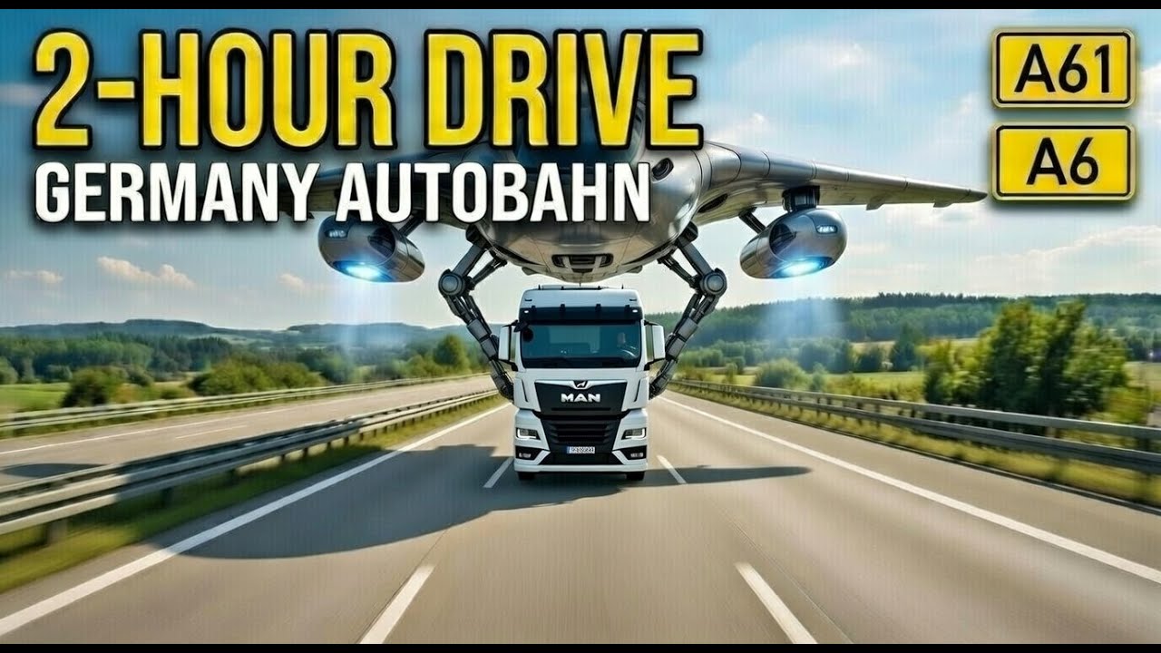 2-Hour 4K Drive: Germany Autobahn A61 to A6 (Kochertal Viaduct) 🇩🇪 Truck POV