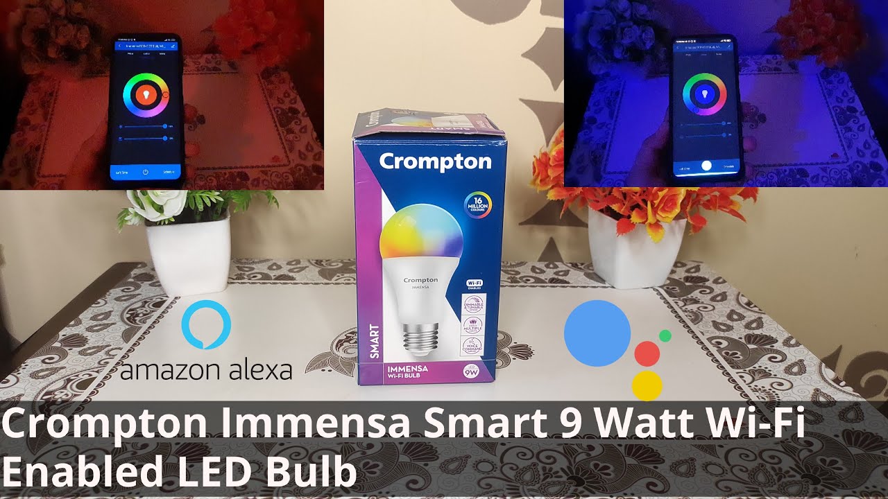 Crompton Immensa Smart 9 Watt Wi-Fi Enabled LED Bulb (Compatible with Alexa and Google Assistant)