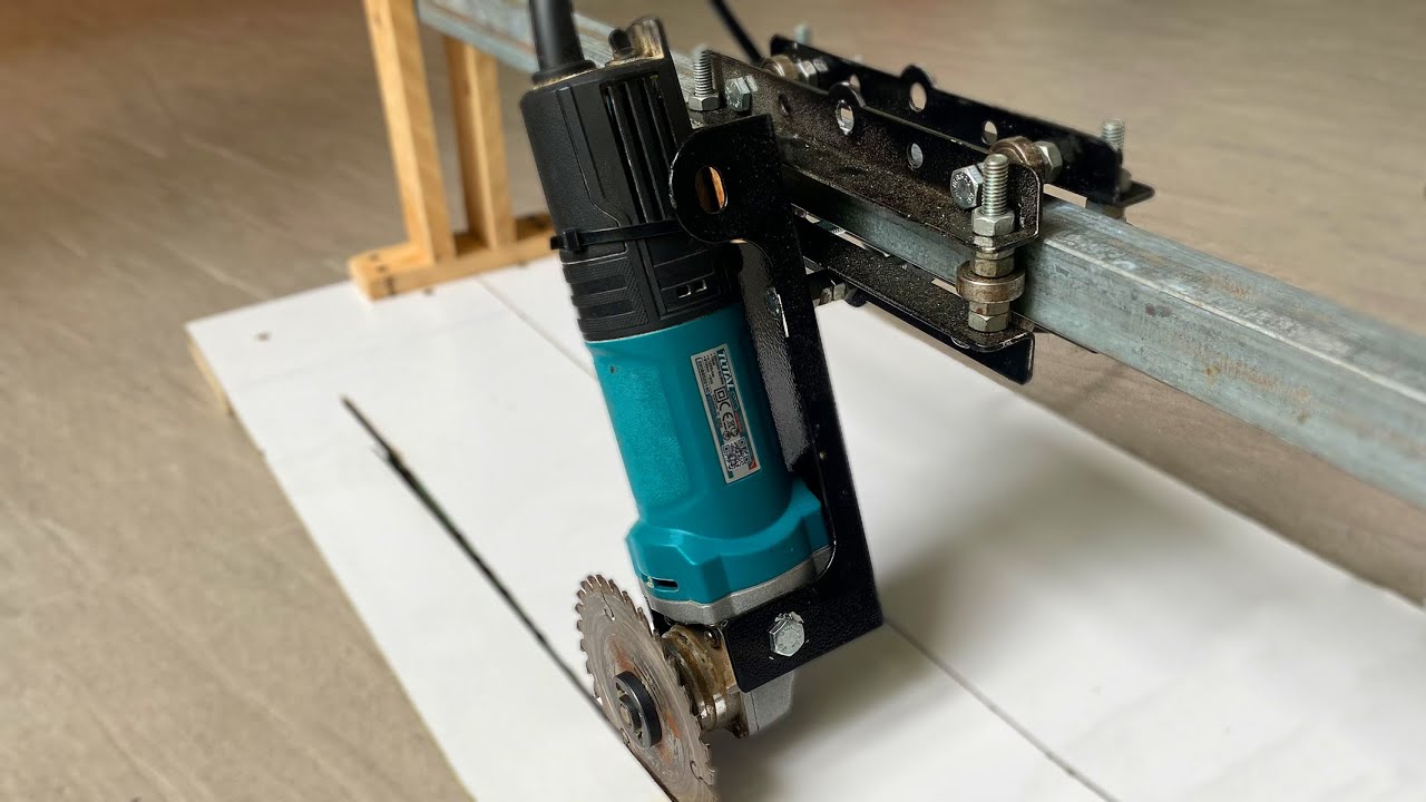 Real Inventions! Easy Way To Make Angle Grinder Sliding Cutting Jig