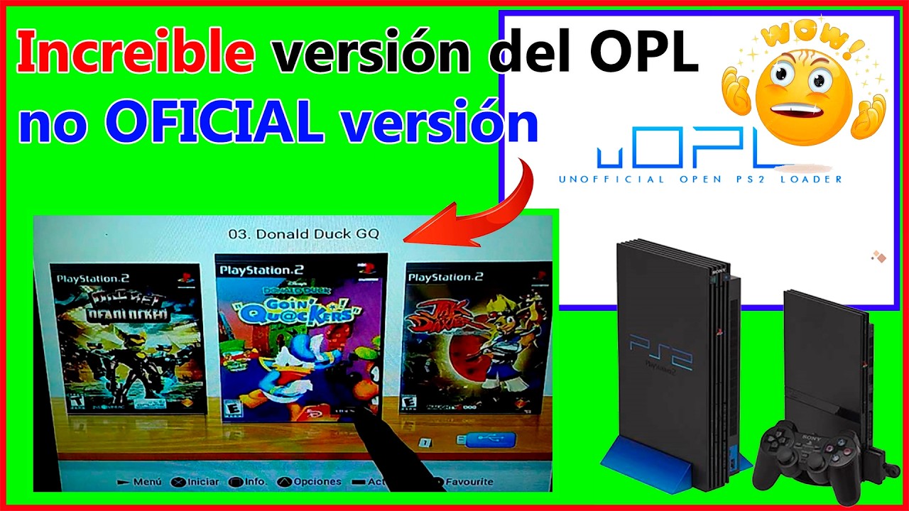 💥Una versión de Open PS2 Loader no oficial(uOPL) 🔴con TEMA COVER FLOW integrado ✨opción NEUTRINO