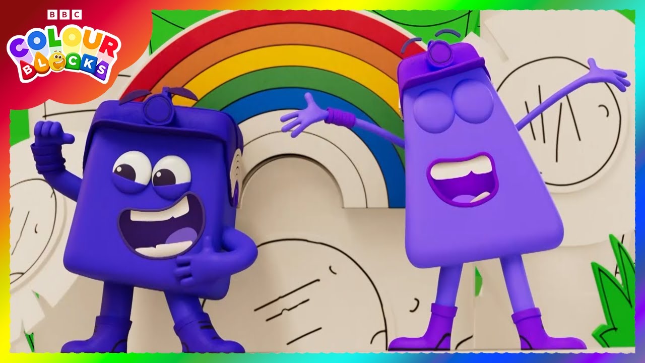 Indigo and Violet's Rainbow Adventure 🌈 | Explore Colours for Kids | @colourblocks