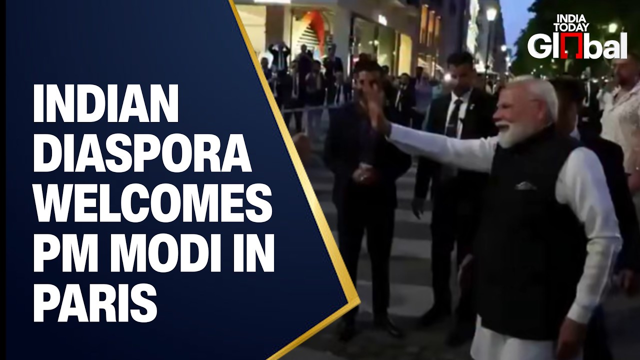 LIVE: Indian Community Turns Out in Large Numbers to Welcome PM Modi in Paris