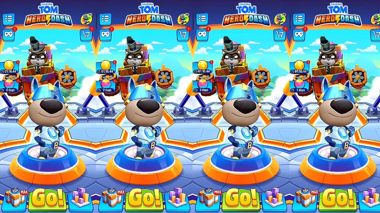 TALKING TOM HERO DASH & MAGICIAN BEN vs CYBER RACCOON - UNLOCK UNLIMITED COIN BOX- TOP GAMEPLAY