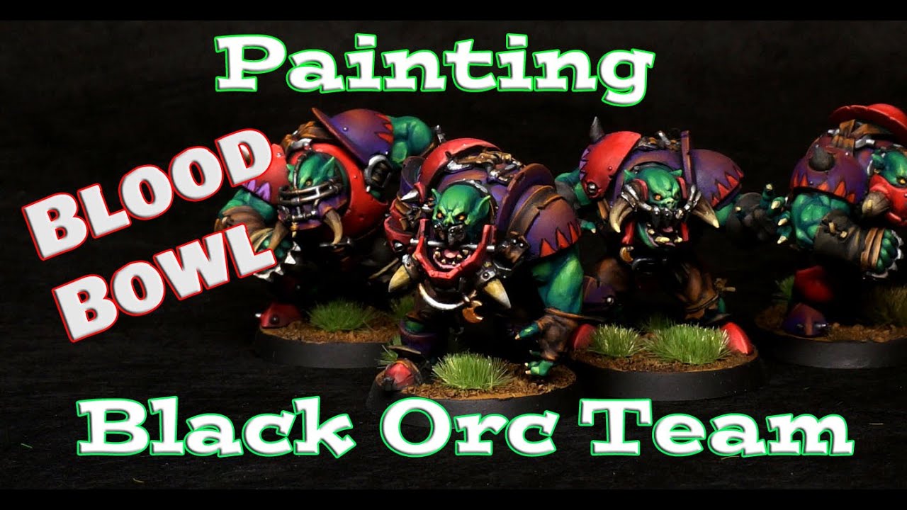 Картина «Blood Bowl: Black Orc Team», часть 1