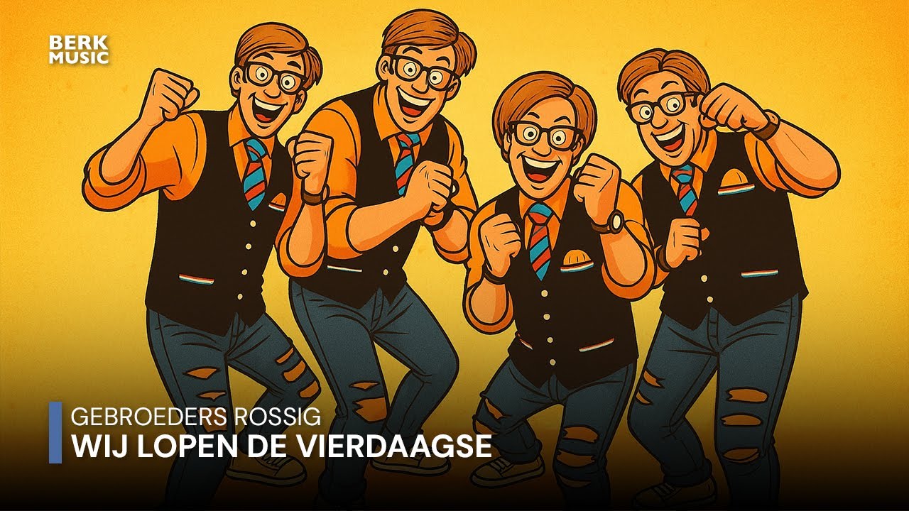 Gebroeders Rossig - Wij Lopen De Vierdaagse (Lyrics Video)