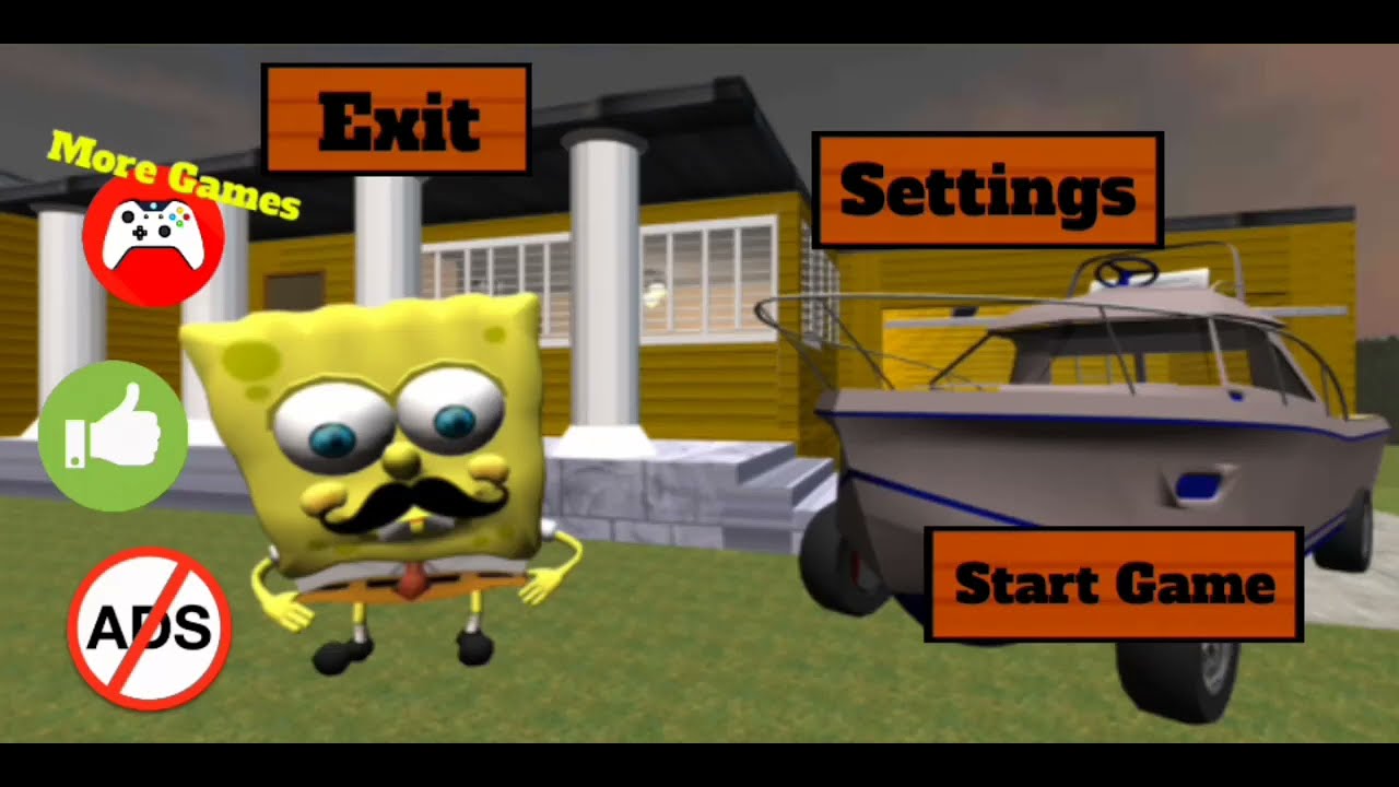 Hello SpongeBob Mr mustache Neighbor 3D