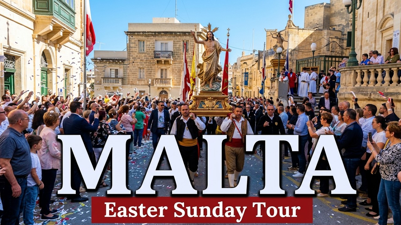 Malta&rsquo;s Easter Sunday Celebration ✝️ 🇲🇹 | Emotional 4K Walk Through Faith & Beauty in Three Cities