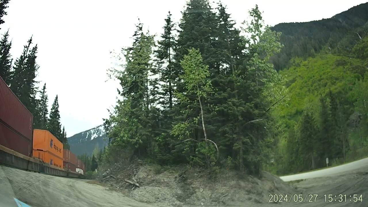 CPKC at Flat Creek in Rogers Pass