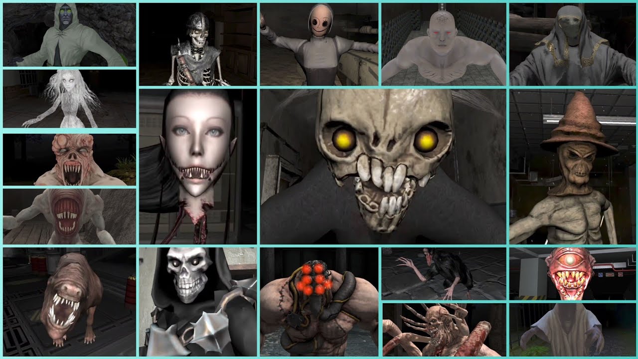 All Monsters Jumpscares - Soul Eyes Demon: Horror Skulls Steam Version. All Characters Maps Gameplay