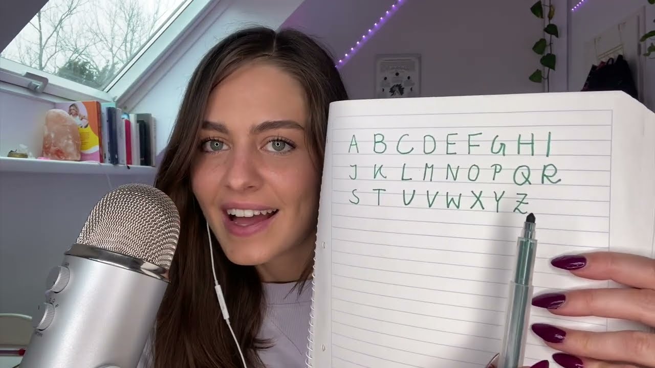 ASMR teaching you german basics :)