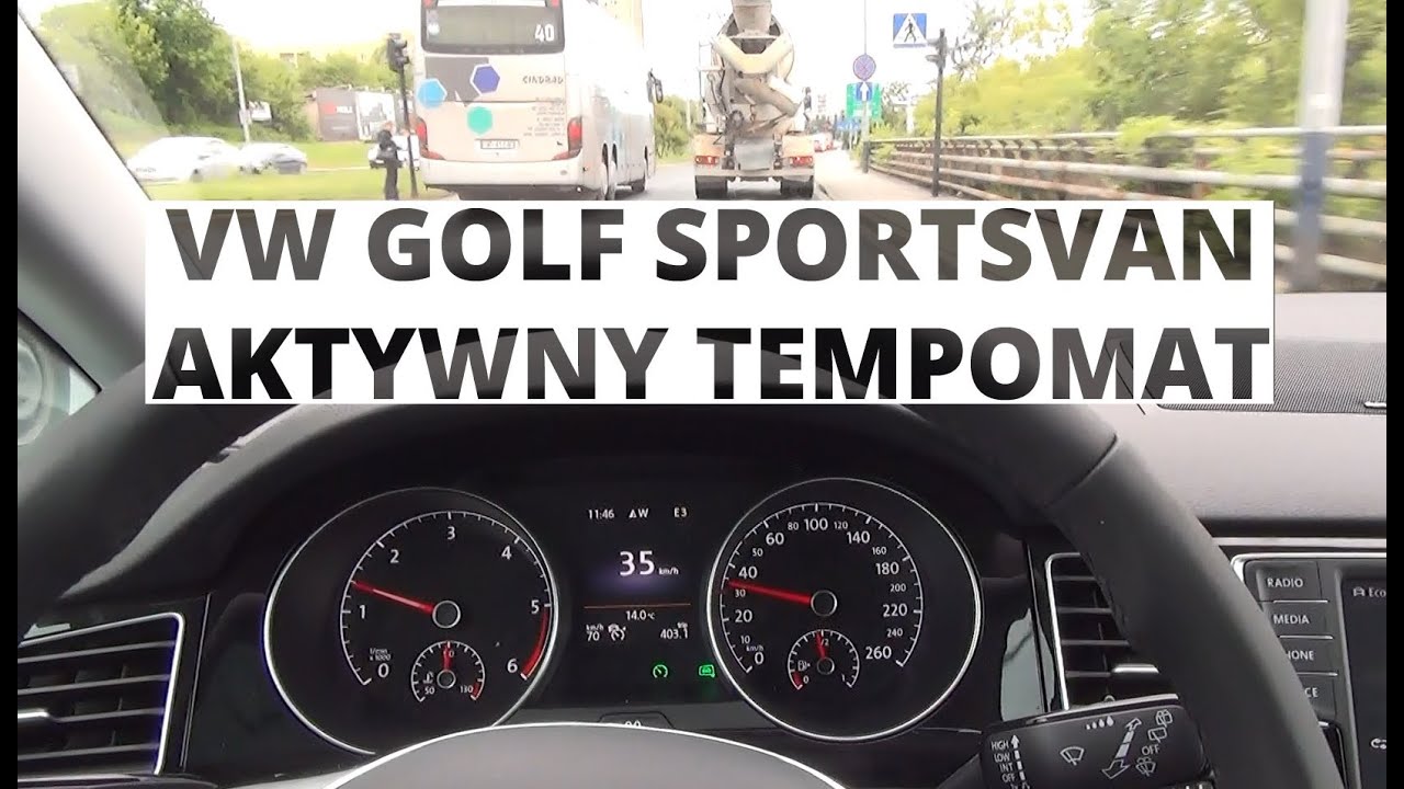 Volkswagen Golf Sportsvan - działanie aktywnego tempomatu