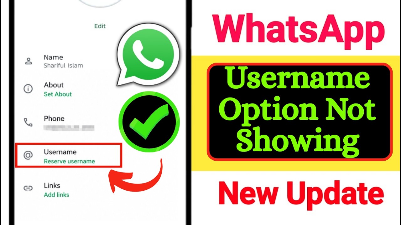 Fix WhatsApp Username Option Not Showing Problem 2026 | WhatsApp Username Feature Missing Solved