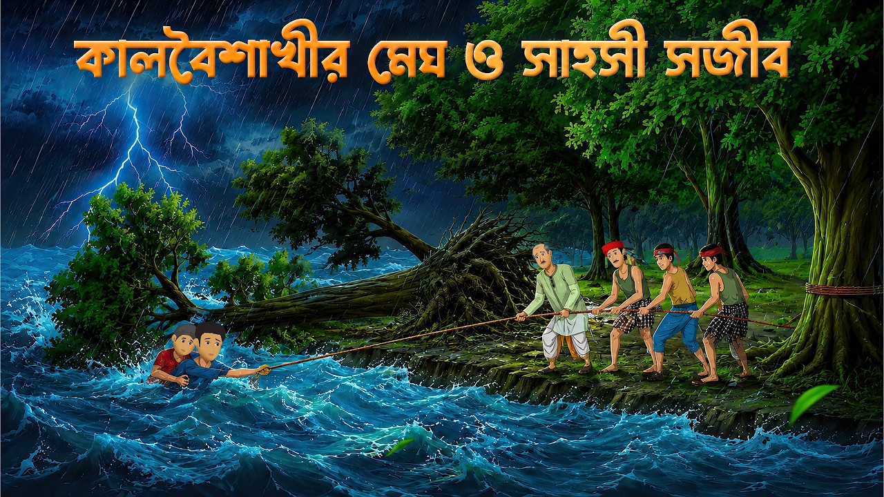 কালবৈশাখীর মেঘ ও সাহসী সজীব | Kalbaisakhi Storm | Bengali Moral Story | Golpo Konna
