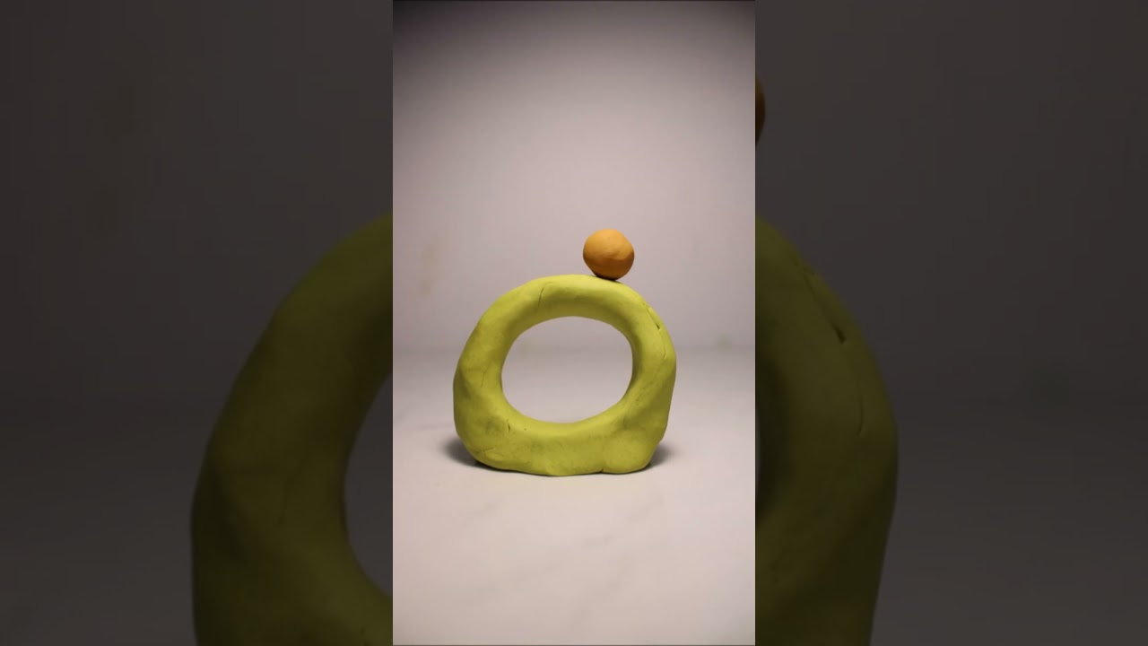 Super Magic transformation of yellow clay stop motion animation