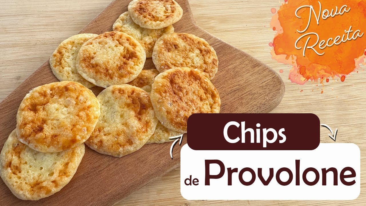Chips de Provolone Crocante: Petisco F&aacute;cil e Irresist&iacute;vel!  Receita R&aacute;pida de 1 ingrediente