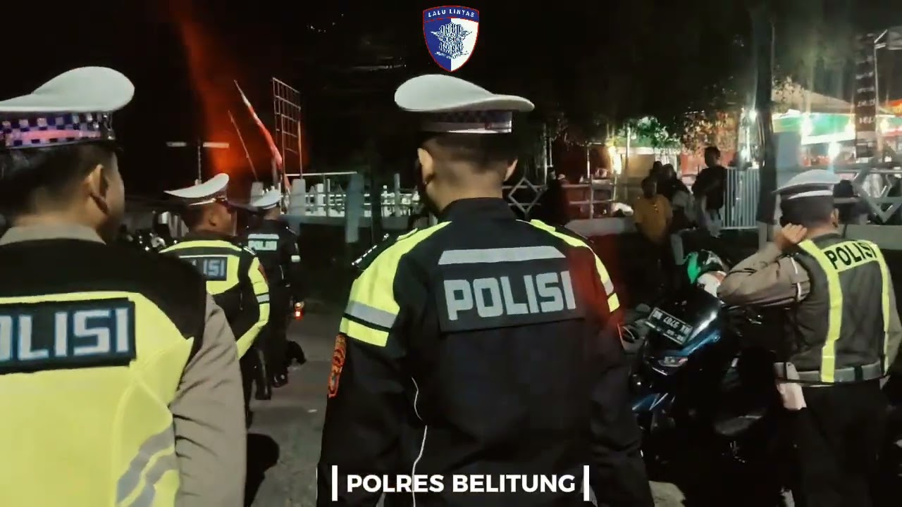 Wujudkan Malam Aman, Polres Belitung Gelar Patroli KRYD