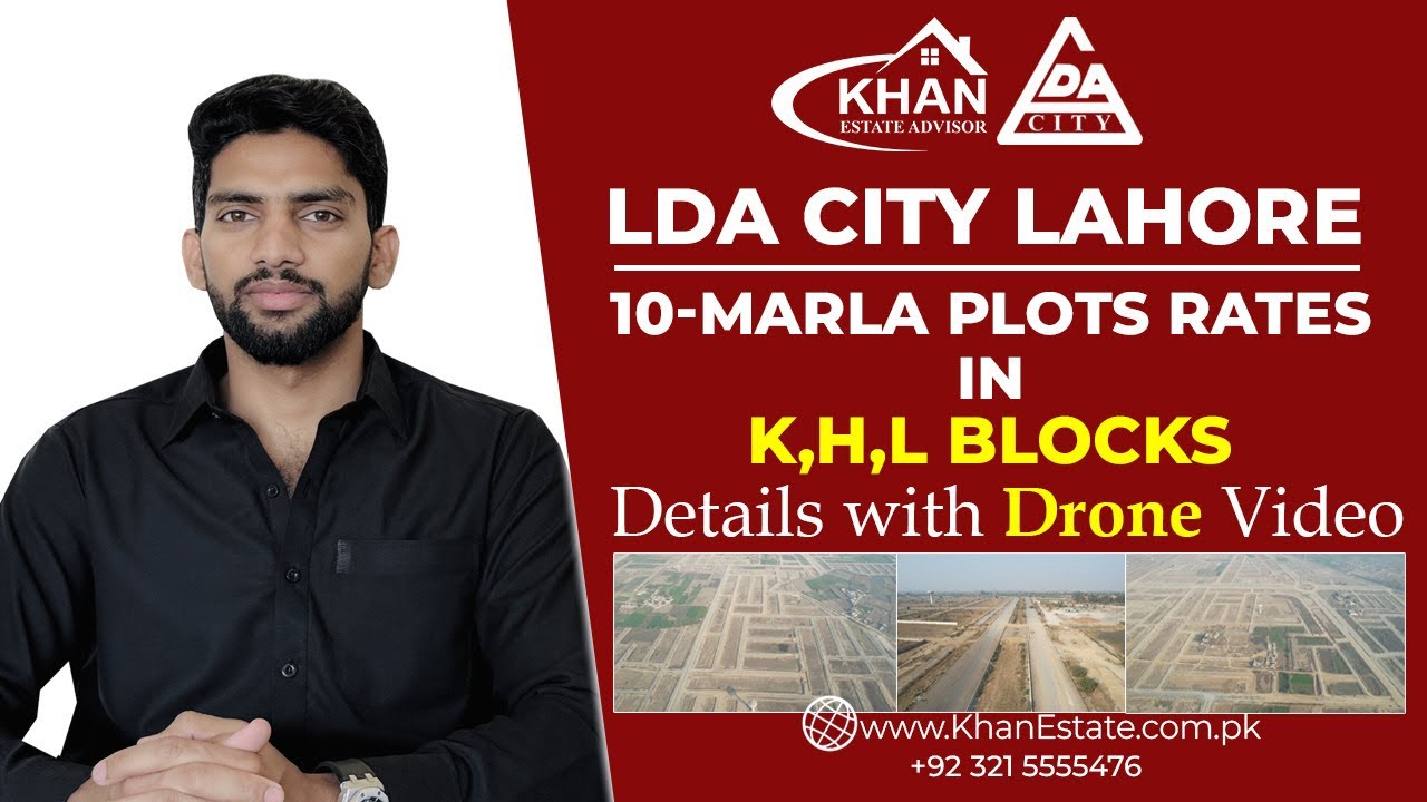LDA City | H,K,L Blocks Complete Details | 10-Marla Plots Price In Jinnah Sector | Drone Video